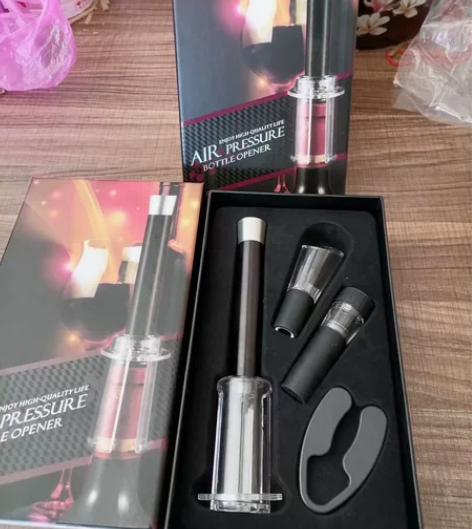 红酒开瓶器家用气压式抖音同款套装 葡萄酒四...