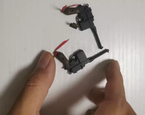 稀有！1/6二战毛瑟軍用手抢驳壳抢盒子炮兵...