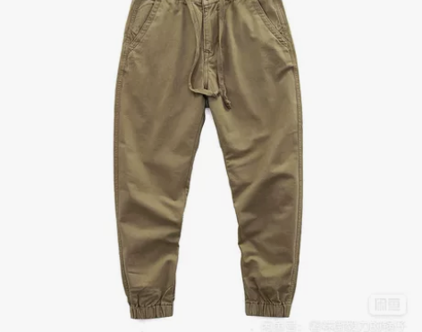 日系复古休闲工装裤纯棉做旧宽松直筒运动九分...