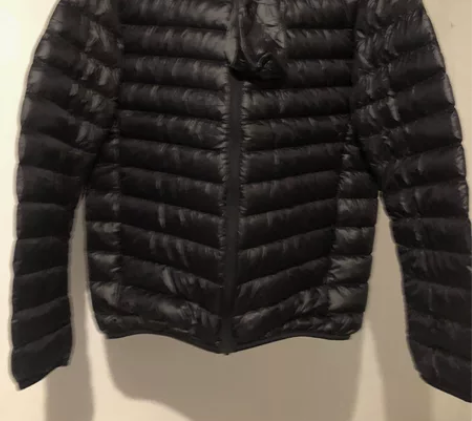 全新男士带吊牌黑色轻薄款羽绒服XXL,肩宽...