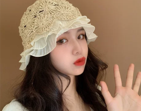 【礼遇价】蕾丝草帽女小清新韩版百搭防晒遮阳...