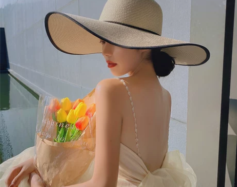 南极人防晒太阳帽子女春夏天ins款编织草帽...