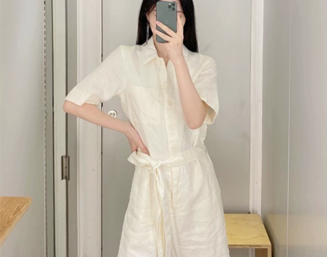 ?极简cos风米连体裤大口袋工装休闲裤短裤...