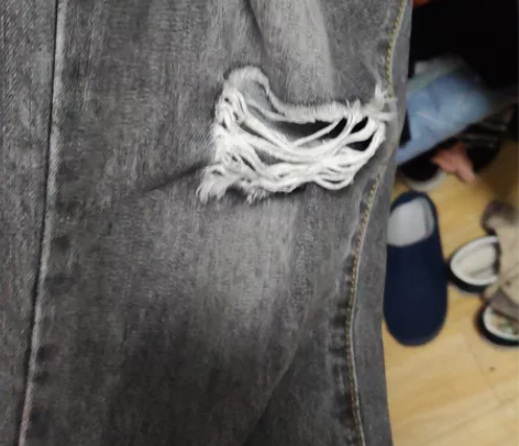 烟灰色牛仔裤男，适合173-180穿，穿过...