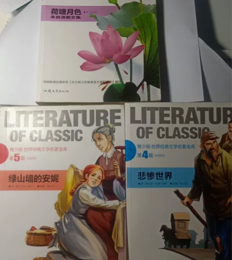 闲置名著书籍，《荷塘月色》《绿山墙的安妮》...