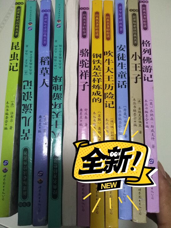 儿子语文成绩不好老师推荐买的好多课外阅读书...