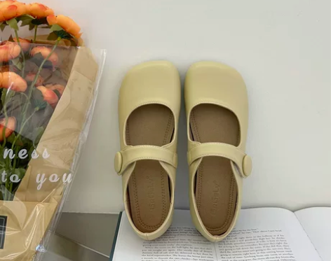 晚风平底单鞋女温柔仙女奶奶鞋2022年新款...