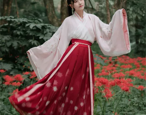 【红笺】魏晋风汉服女梨花渡原创日常春夏装红...