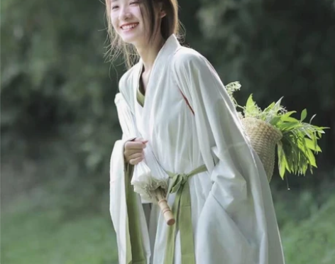 汉服女仙气古风直裾素雅正版古装全套超仙交领...