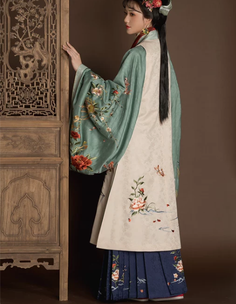 原创燕云织造局皂罗袍游园惊梦系列明立领斜襟...