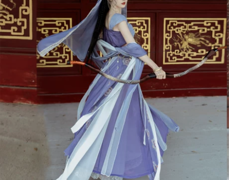 捌伍柒原创异域风敦煌飞天改良汉服女西域风情...