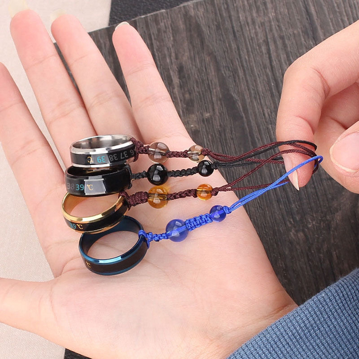 手机挂绳网红感温钛钢指环扣挂件短款情侣个性...