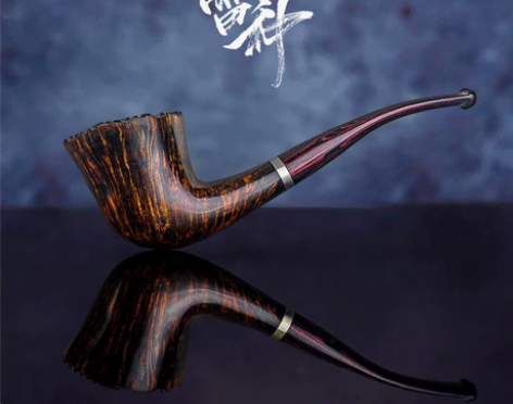 雷神石楠木手工男士烟斗卡斯特罗郁金香弯式旱...