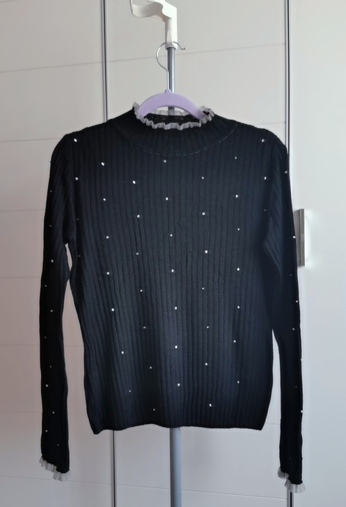 莱茵福莱尔#专柜正品春秋冬羊毛针织衫花边领...