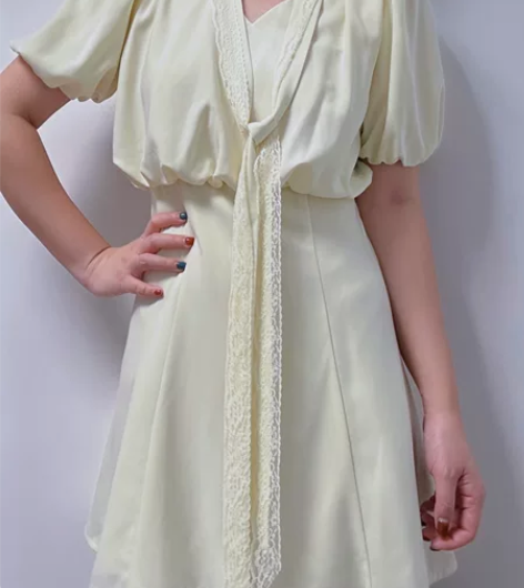 法式浪漫连衣裙，可职业，可法式，可可爱，一...