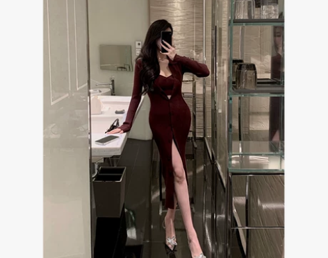 kubiliv终极浪漫家 葡萄紫收腰显瘦显...