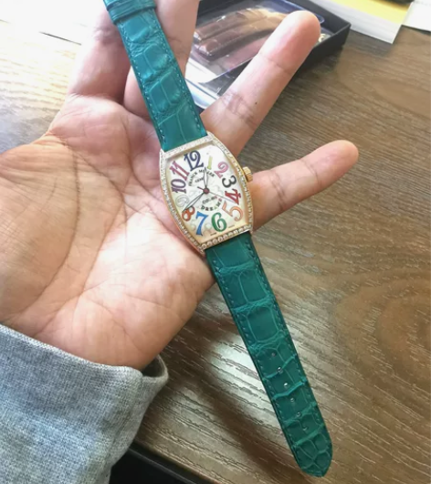 孔雀绿色表带，不含表，定做表带。 博手作（...