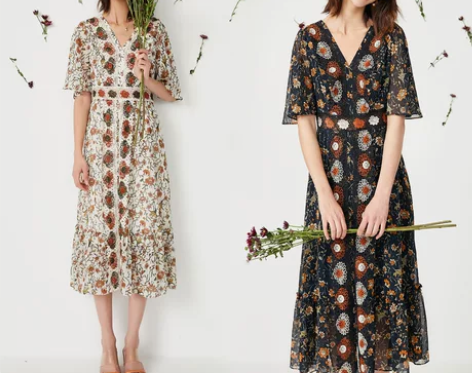 Vero Moda秋冬ins风印花V领度假...