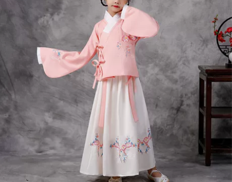女童汉服中国风古装唐装超仙女童明制汉服襦裙...