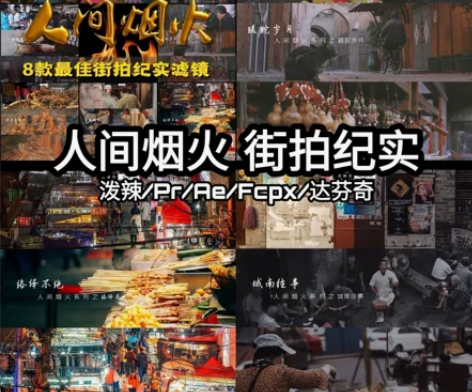 泼辣滤镜 lut预设 人间烟火8款 内含8...