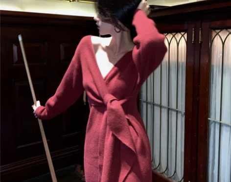 GYOKUU 秋冬新款港风气质性感修身长袖...