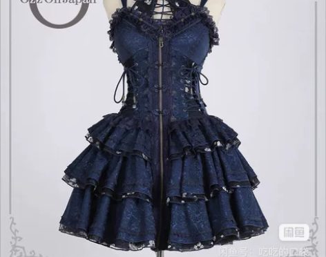 花鸟龙月绀色全新带吊带防盗扣 送一件全新水...