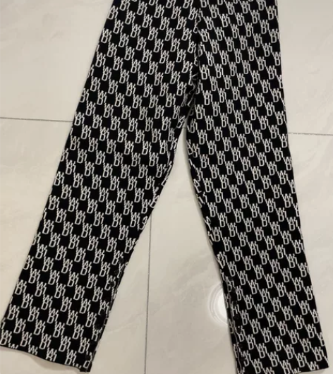 拖地裤女加厚秋冬新款直筒针织休闲裤百搭高腰...