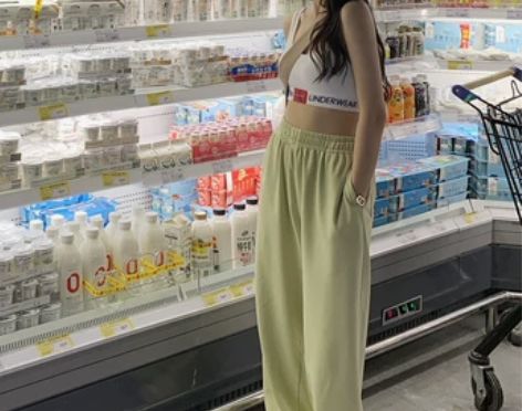 橘子树在哪儿梨形之光休闲裤女高腰垂感夏季拖...