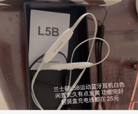 兰士顿L5B蓝牙运动耳机 功能完好包装盒都...