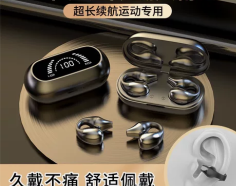 S03跨境新款蓝牙耳机不入耳耳夹式运动降噪...