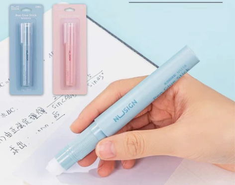 得力纽赛笔型固体胶儿童胶棒高粘度学生手工用...