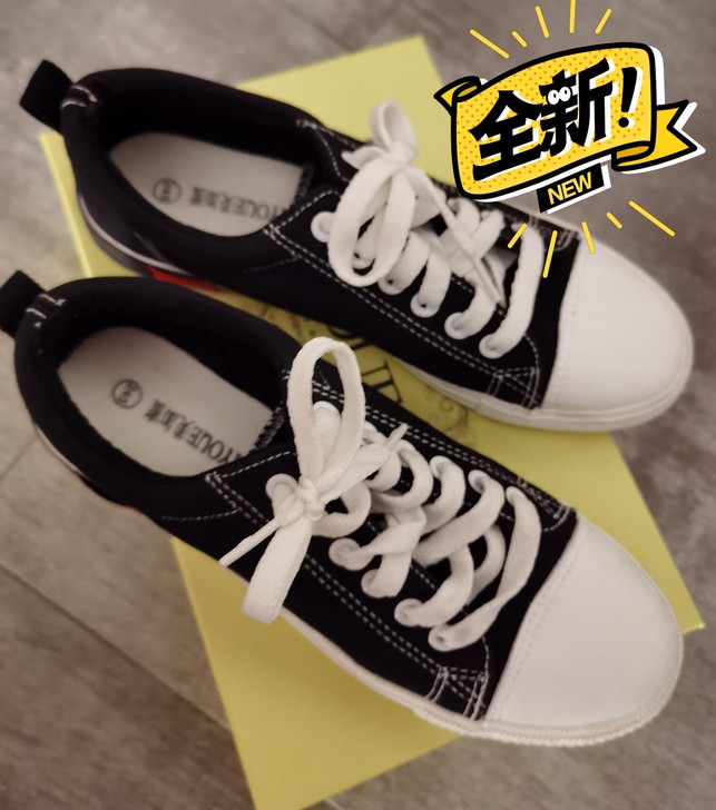 美加蜜休闲帆布板鞋,39码。