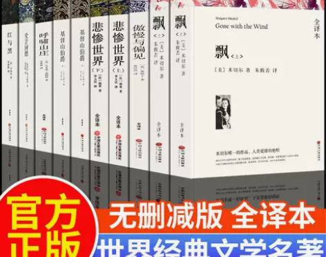 悲惨世界飘基督山伯爵红与黑傲慢与偏见青少年...