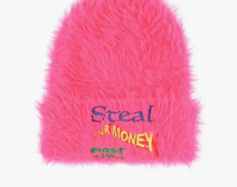 收 OFF COURSE 粉色复古字母刺绣...