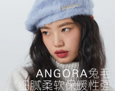 ZIYI秋冬季贝雷帽女日系甜美可爱毛茸茸兔...