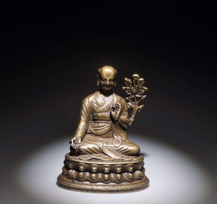 大乘佛教中观学派龙树菩萨摆件 全铜藏传佛教...