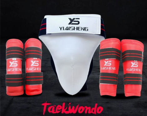 银盛跆拳道护具三件套 空手道拳击散打护臂护...