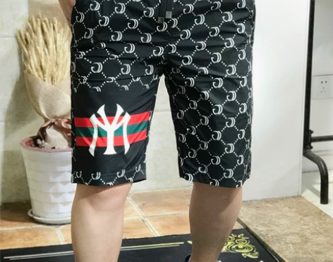 欧洲站冰丝休闲裤男士短裤外穿薄款五分裤夏季...