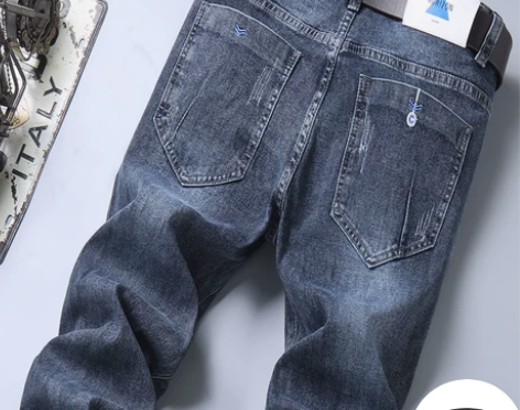 牛仔裤男士修身小脚春秋款弹力2022年新款...