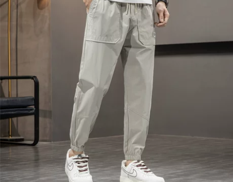 休闲裤子2022春秋季工装裤男士潮牌运动新...