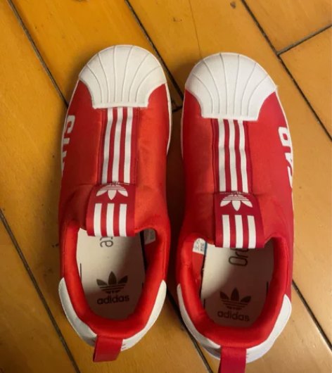 阿迪红贝壳 三叶草童鞋 阿迪达斯经典贝壳鞋...