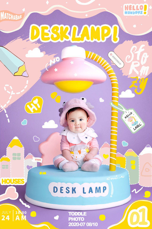 儿童拍照道具服装PSD相册版面设计