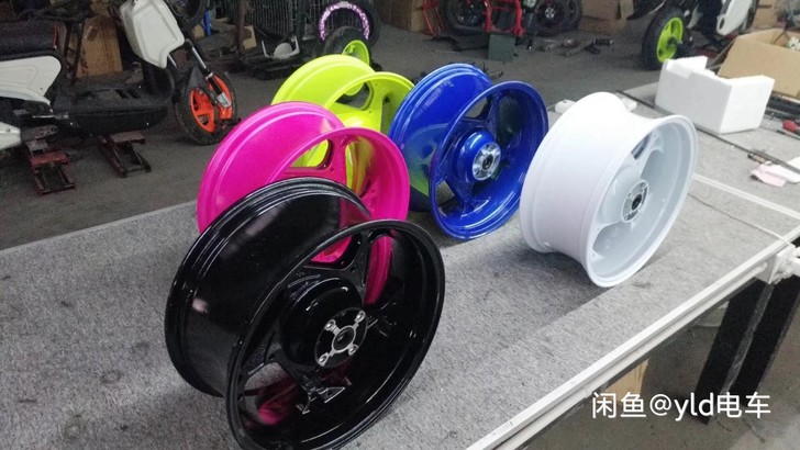 隆酷壹酷中置14寸中置电机总成后轮毂宽体轮...