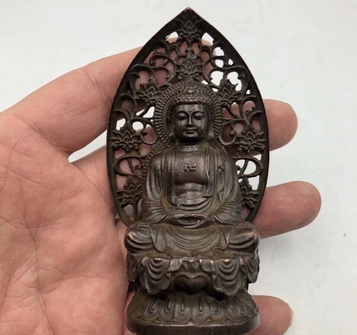 闲置出售 古玩杂项收藏复古佛像如来佛像摆件...