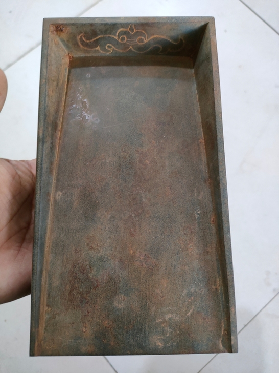 宋代刻画抄手砚台，完整