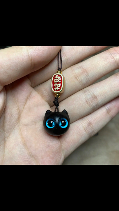 可爱呆萌大眼睛猫咪手机挂绳买多了转让几个，...