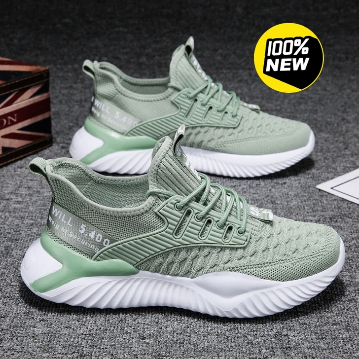 【亏本价】处理全新2021新款真飞织男鞋透...