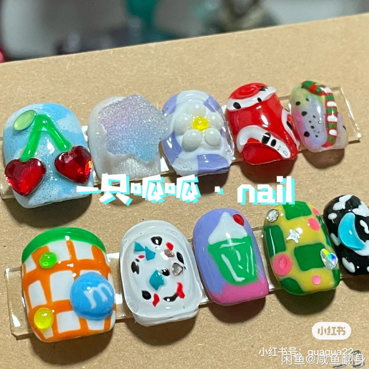 小红书穿戴甲定制  带图问价