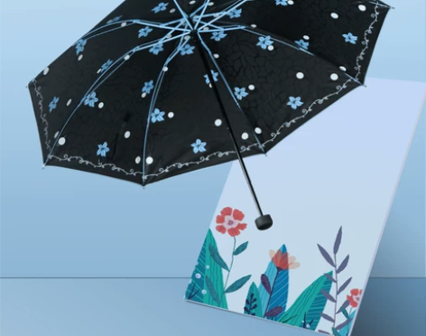 天堂伞晴雨伞遮阳伞防晒防紫外线女黑胶折叠两...