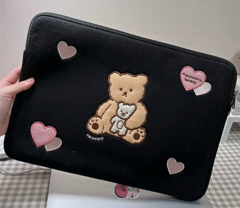 手提电脑包女可爱适用苹果联想小新air 笔...